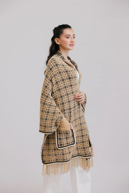 Picture of Fall Poncho Capes with Front Pockets - Available at Raja Sahib