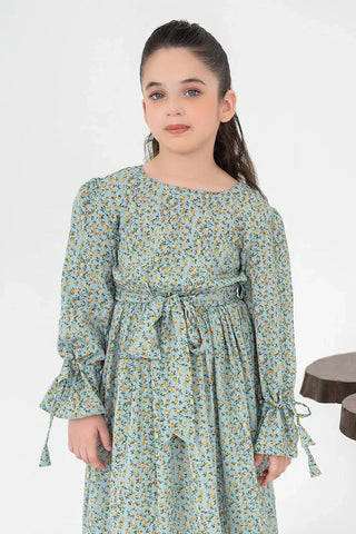 Picture of Printed Lawn Maxi Dress - by Raja Sahib Kids