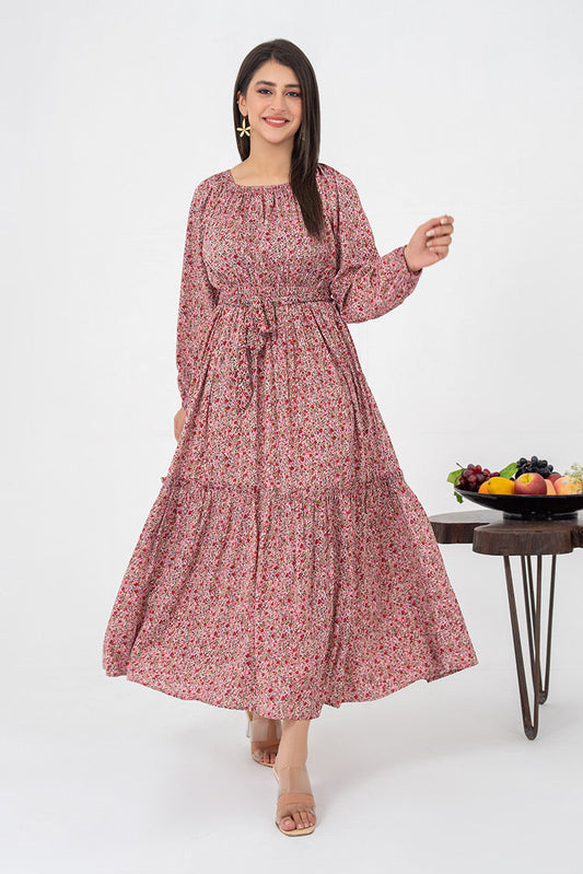 Ellena - Printed Lawn Maxi Dress