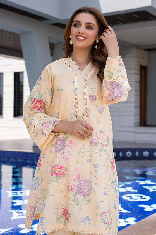 Ellena - 2-PC Stitched Printed Suit