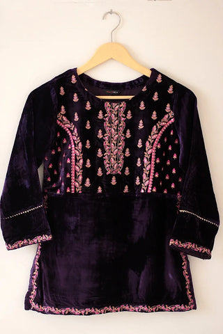 Picture of Kashish - Kids Velvet Wear - 3 Piece - 5760G - Available at Raja Sahib