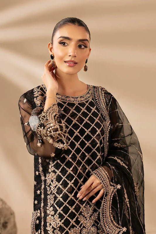 3-PC Stitched Embroidered Suit