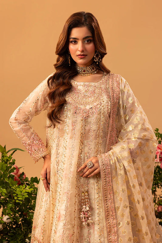 3-PC Stitched Embroidered Suit