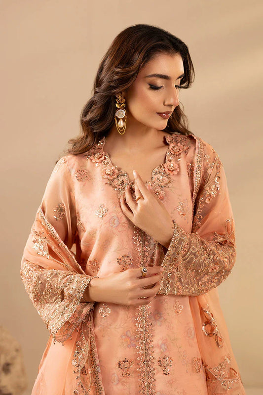 3-PC Stitched Embroidered Suit