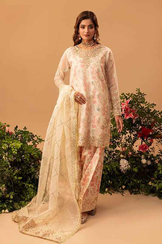 3-PC Stitched Embroidered Suit