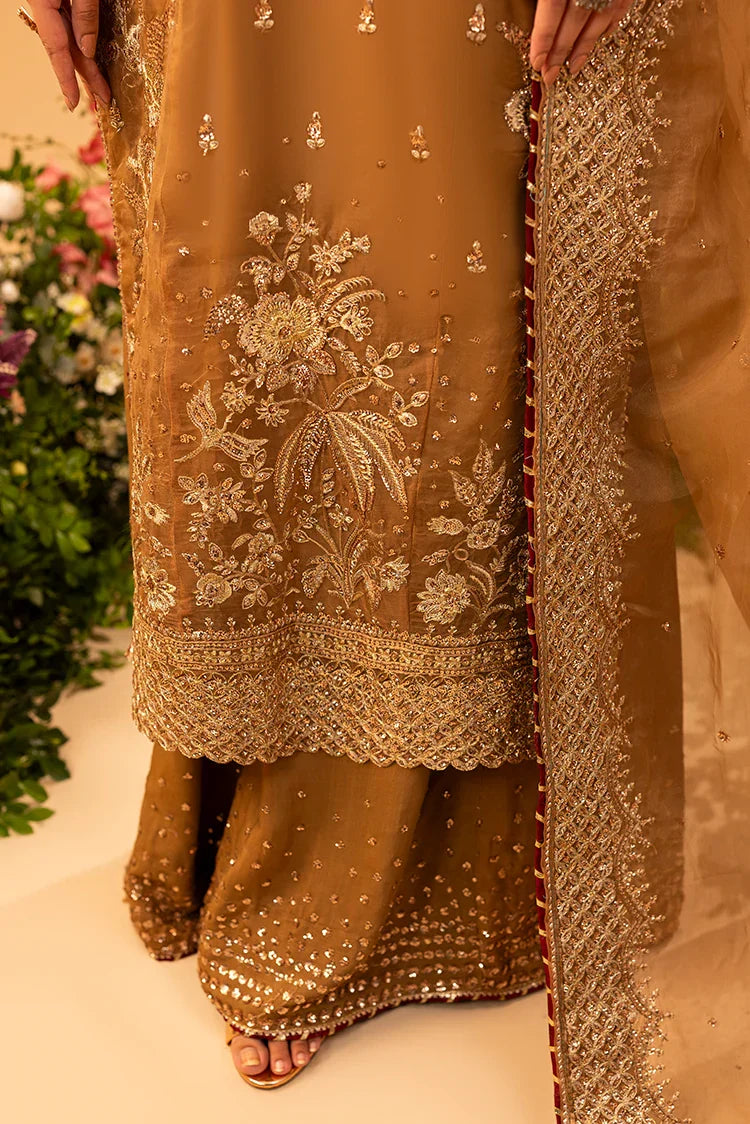 3-PC Stitched Embroidered Suit