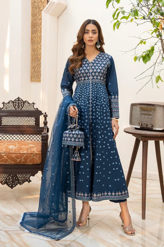 Picture of 3-PC Stitched Embroidered Suit - Available at Raja Sahib
