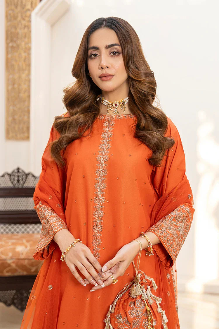 Picture of 3-PC Stitched Embroidered Suit - Available at Raja Sahib