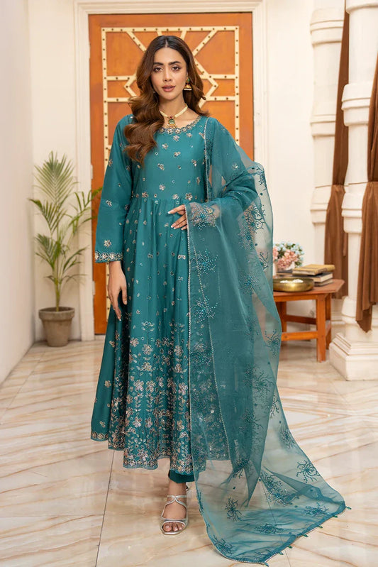 Picture of 3-PC Stitched Embroidered Suit - Available at Raja Sahib
