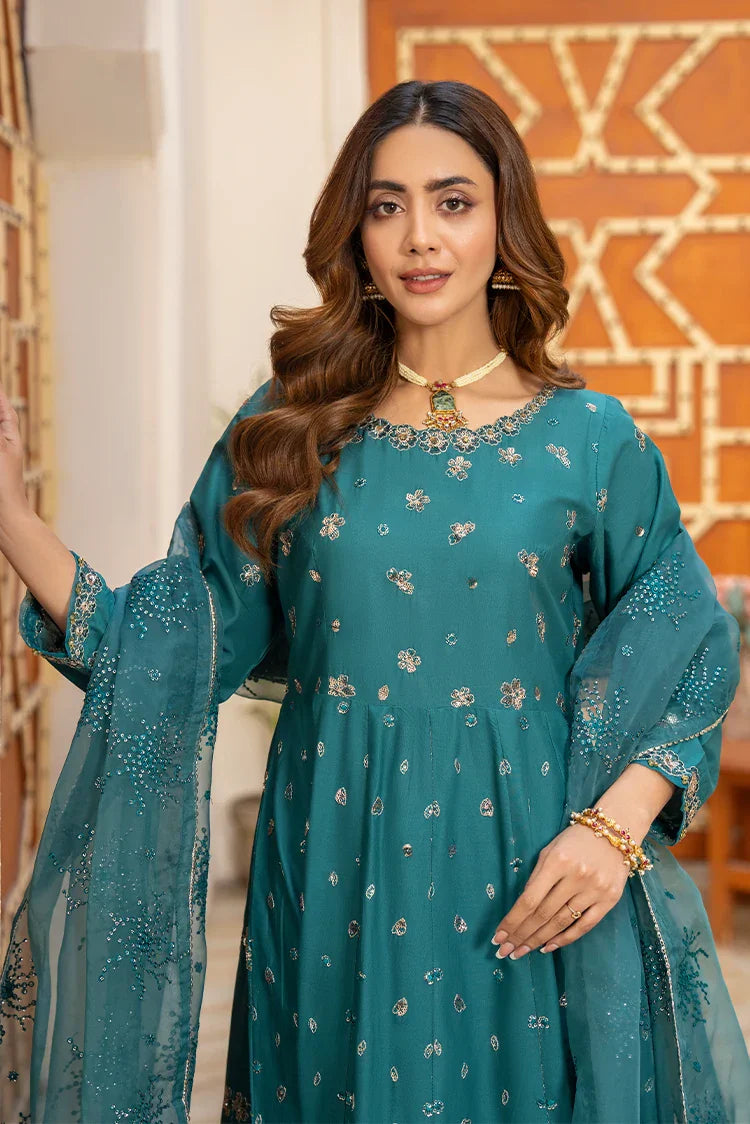 Picture of 3-PC Stitched Embroidered Suit - Available at Raja Sahib