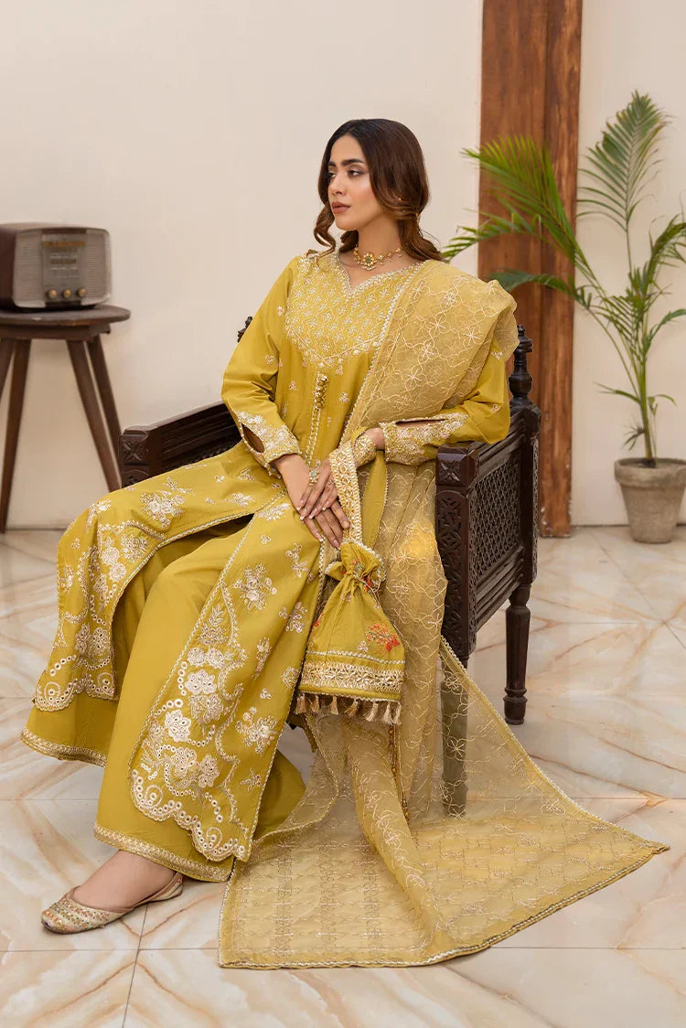 Picture of 3-PC Stitched Embroidered Suit - Available at Raja Sahib