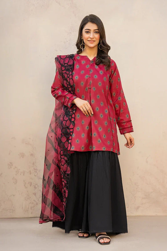 Picture of 3-PC Stitched Embroidered Suit - Available at Raja Sahib