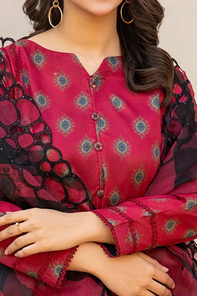 Picture of 3-PC Stitched Embroidered Suit - Available at Raja Sahib