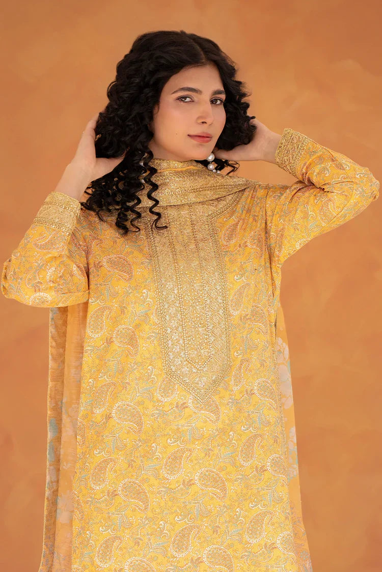 Picture of 3-PC Stitched Embroidered Suit - Available at Raja Sahib