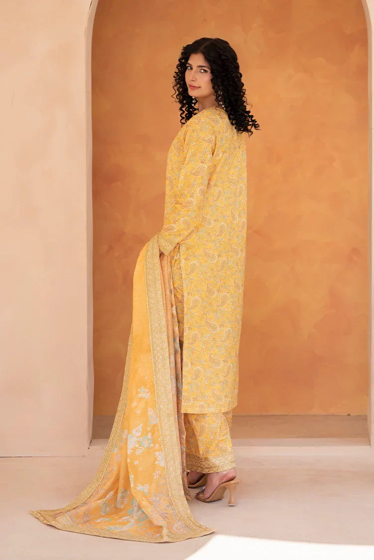 Picture of 3-PC Stitched Embroidered Suit - Available at Raja Sahib