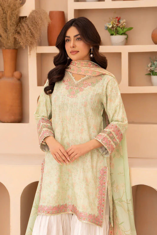 Picture of 3-PC Stitched Embroidered Suit - Available at Raja Sahib