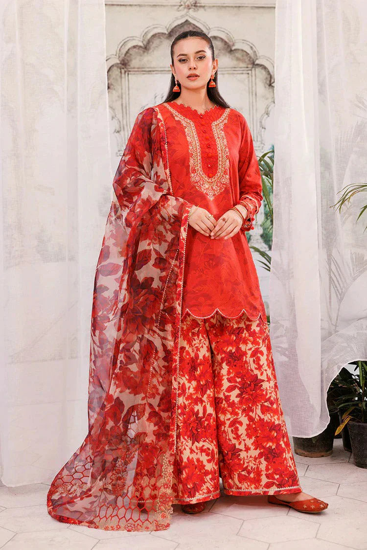 Picture of 3-PC Stitched Embroidered Suit - Available at Raja Sahib