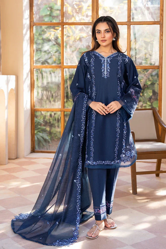 Ellena - 3-PC Stitched Embroidered Suit