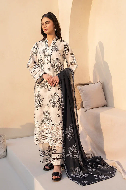 Picture of 3-PC Stitched Embroidered Suit - Available at Raja Sahib