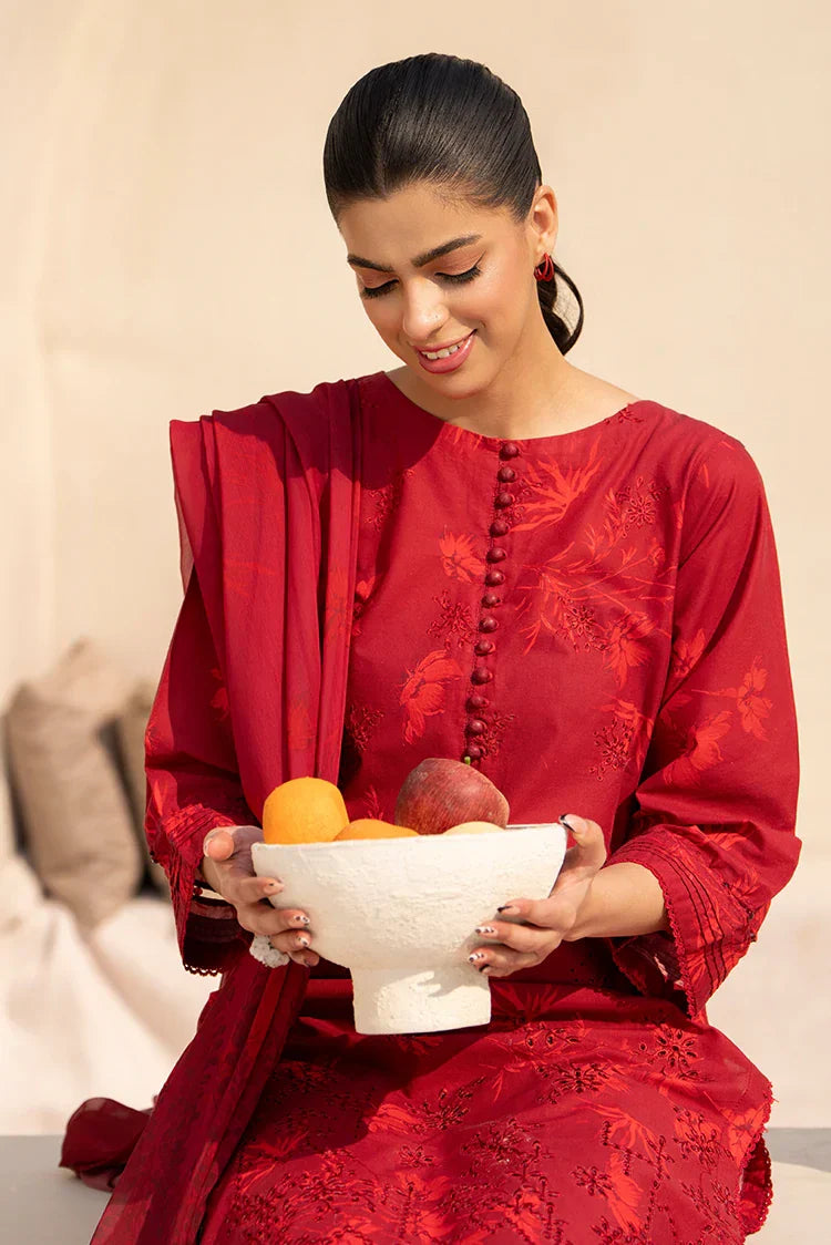 Picture of 3-PC Stitched Embroidered Suit - Available at Raja Sahib