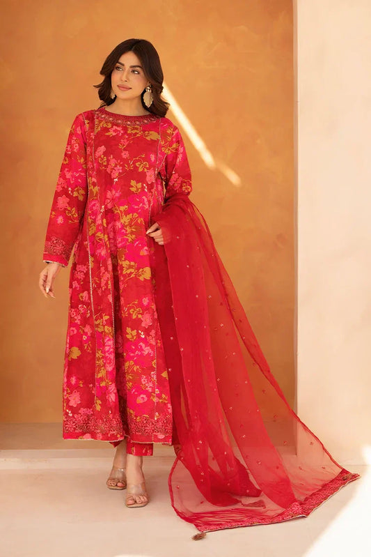 Picture of 3-PC Stitched Embroidered Suit - Available at Raja Sahib