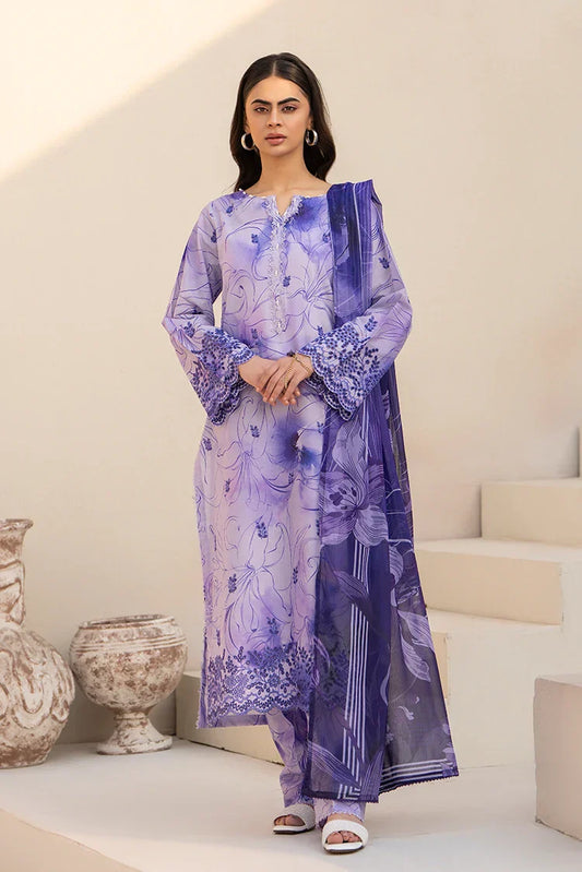 Ellena - 3-PC Stitched Embroidered Suit