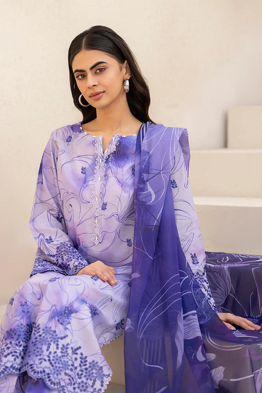 Ellena - 3-PC Stitched Embroidered Suit