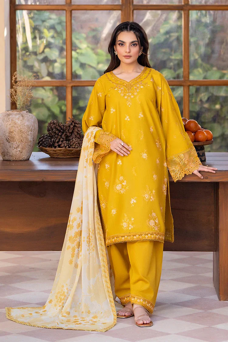 Picture of 3-PC Stitched Embroidered Suit - Available at Raja Sahib