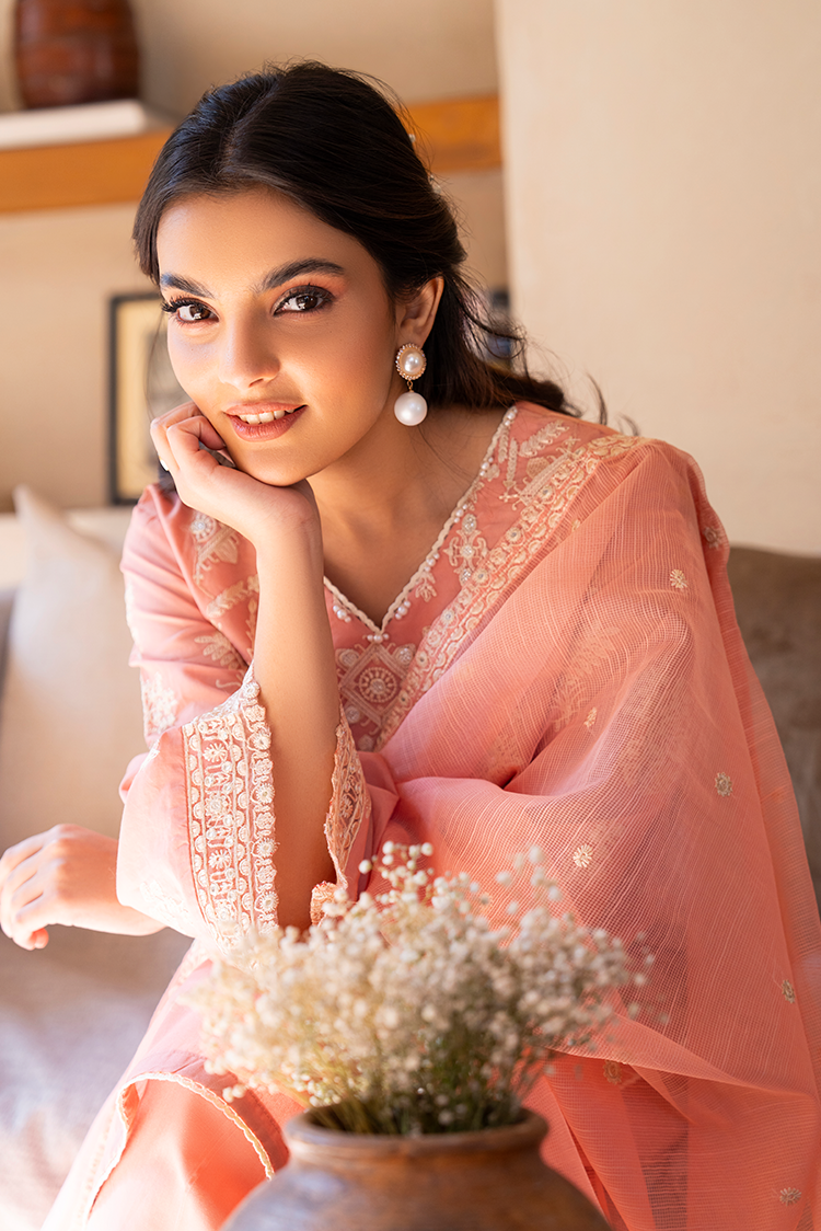 Picture of 3-PC Stitched Embroidered Suit - Available at Raja Sahib