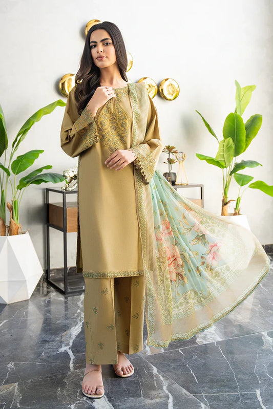 Picture of 3-PC Stitched Embroidered Suit - Available at Raja Sahib