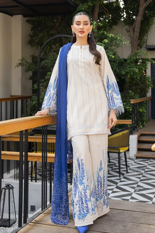 Picture of 3-PC Stitched Printed Suit - Available at Raja Sahib