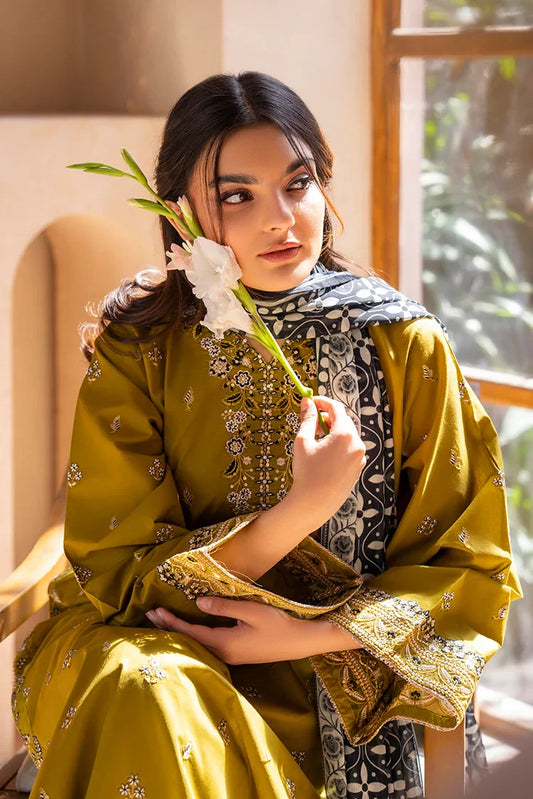 Picture of 3-PC Stitched Embroidered Suit - Available at Raja Sahib