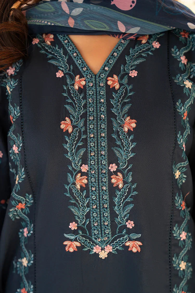 Picture of 3-PC Stitched Embroidered Suit - Available at Raja Sahib