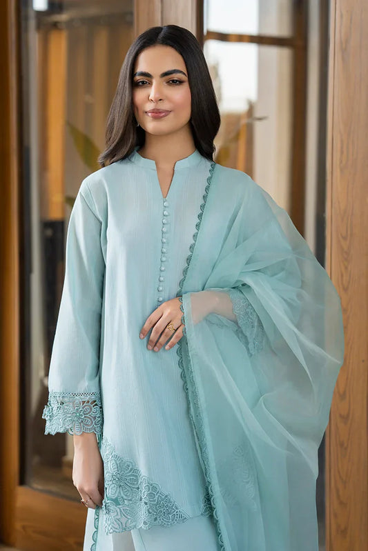 Picture of 3-PC Stitched Embroidered Suit - Available at Raja Sahib