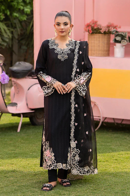 Picture of 3-PC Stitched Embroidered Suit - Available at Raja Sahib