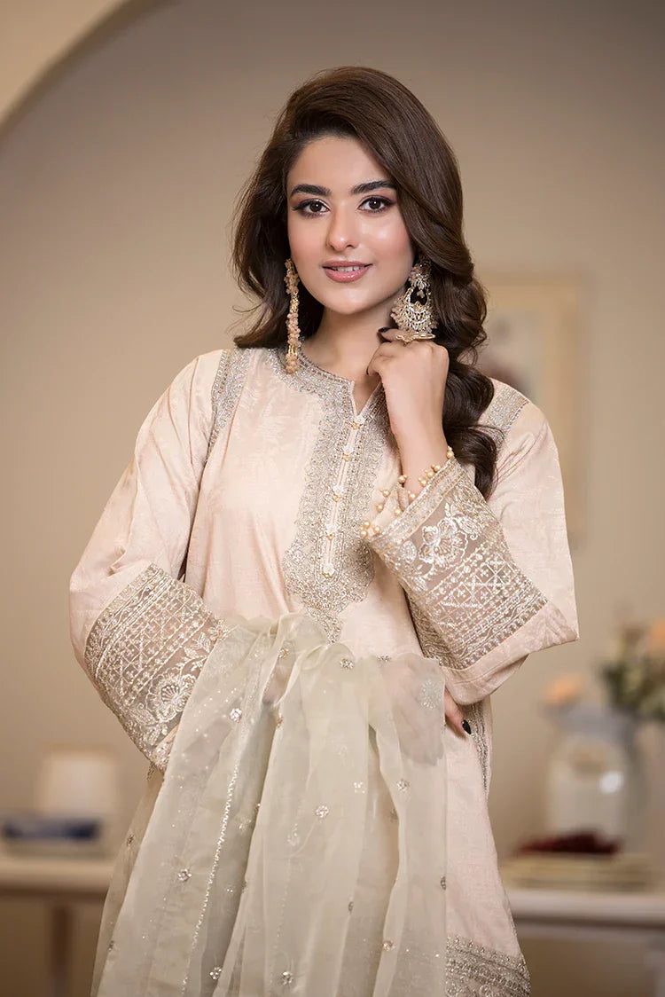 Picture of 3-PC Stitched Embroidered Suit - Available at Raja Sahib