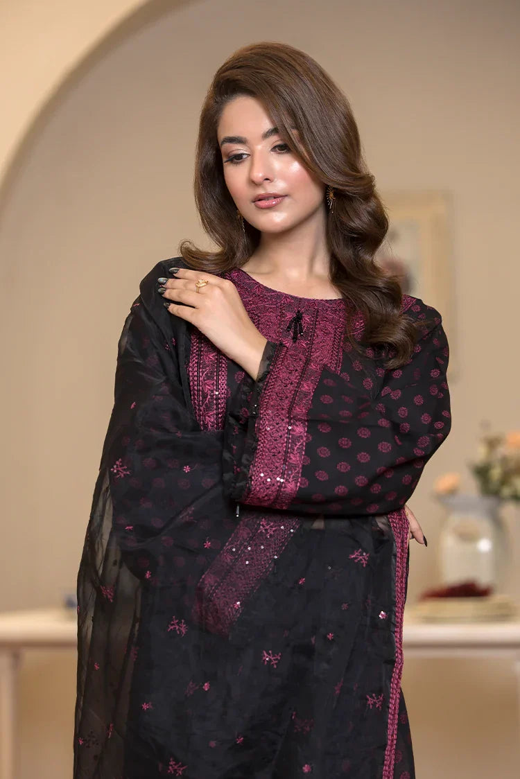 Picture of 3-PC Stitched Embroidered Suit - Available at Raja Sahib