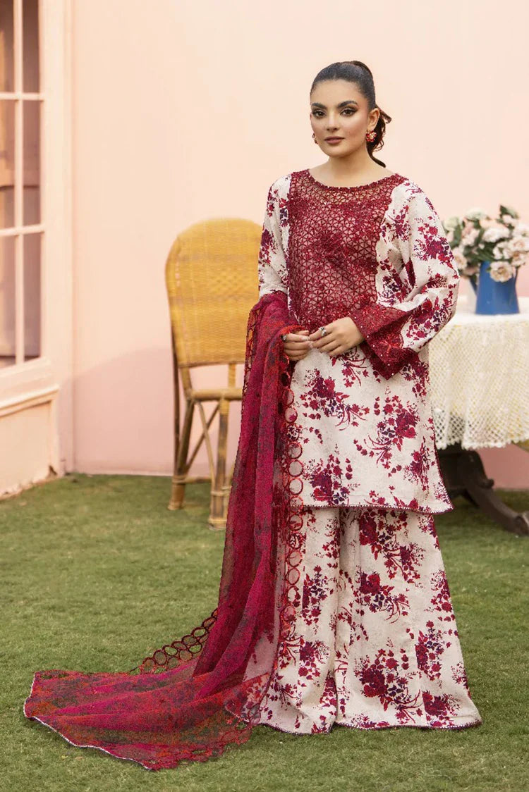 Picture of 3-PC Stitched Embroidered Suit - Available at Raja Sahib