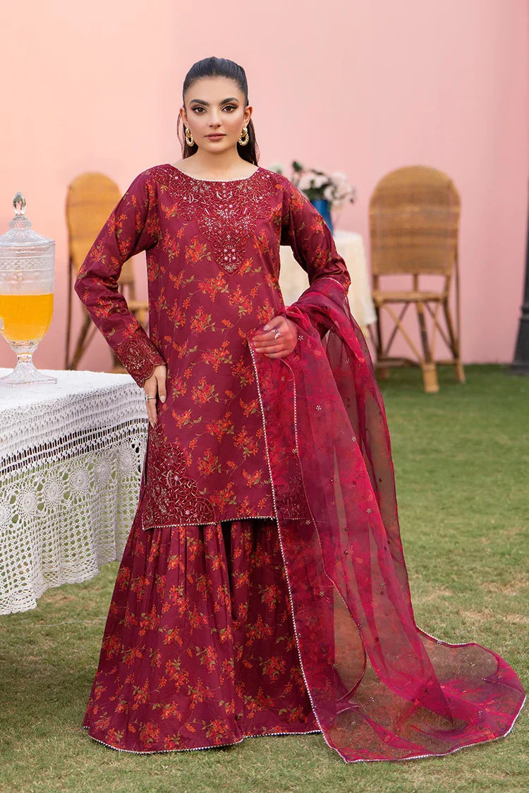 Picture of 3-PC Stitched Embroidered Suit - Available at Raja Sahib