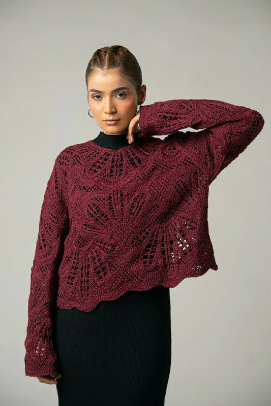 Full Sleeves Crochet Cardigan