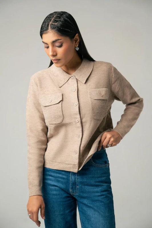 Collar Knit Cardigan