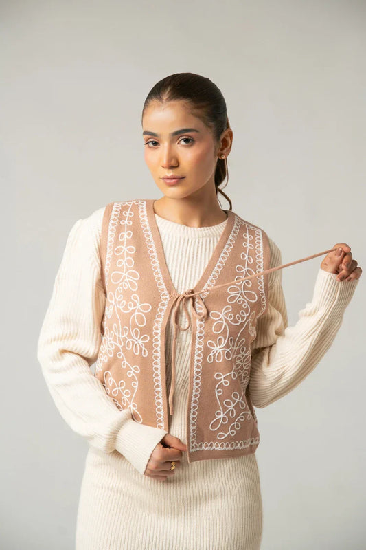 Embroidered Knit Cardigan
