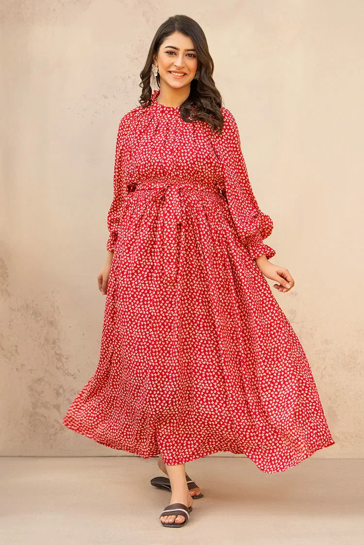 Picture of Printed Ladies Maxi Dress - Available at Raja Sahib
