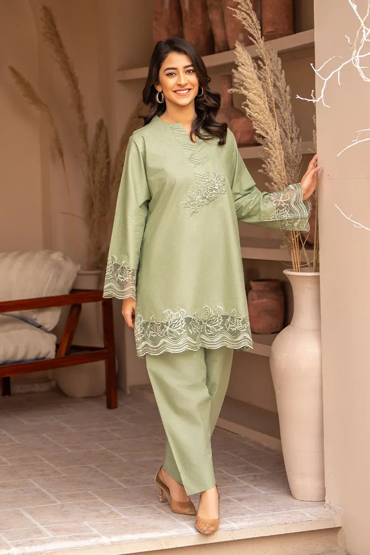 Picture of 2-PC Stitched Embroidered Suit - Available at Raja Sahib