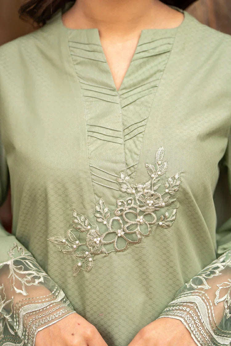 Picture of 2-PC Stitched Embroidered Suit - Available at Raja Sahib