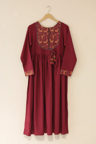 Kashish - 1 Piece - Shirt - Maroon - 6067MX