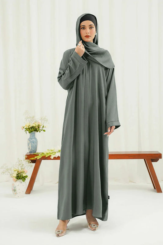 Divinely Crafted - Khizra Abaya Set - Buttoned Up