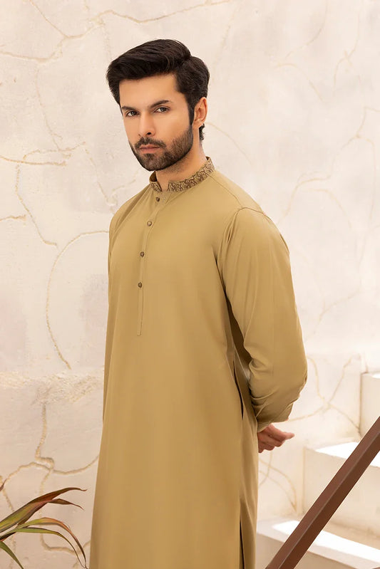 Black Pearl - Wash & Wear | Olive Ban Shalwar Kameez