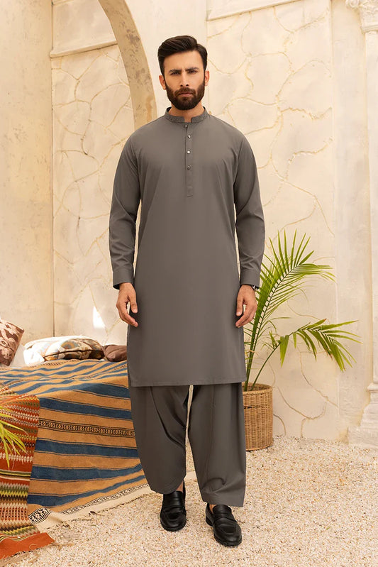 Black Pearl - Wash & Wear | Lilac Ban Shalwar Kameez