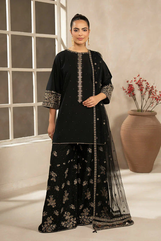 Ellena - 3-PC Stitched Embroidered Suit